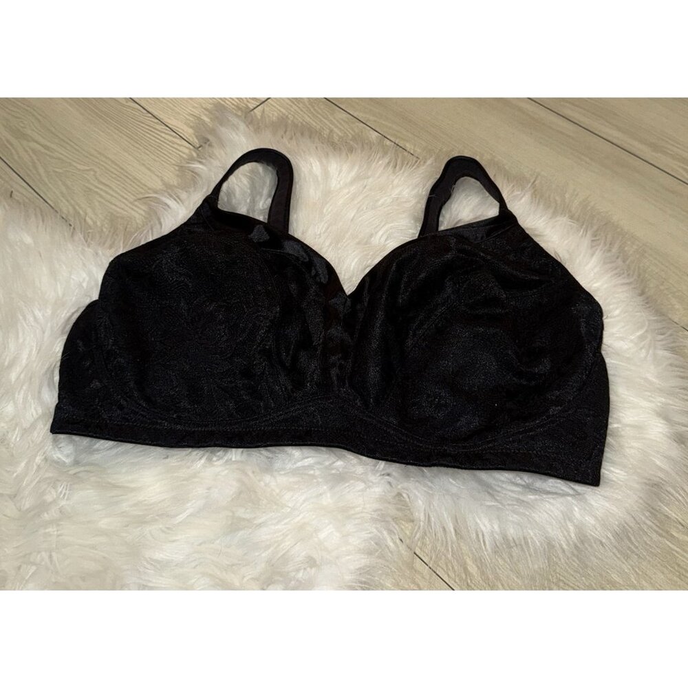 Playtex 18 Hour Gel Comfort Strap Lace Full Figure Bra WF Womens 44DD Black 4641